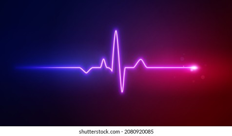Vector Illustration ECG Heartbeat Display. Medical Background