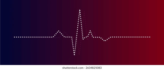 Exibição de Pulsação ECG de Ilustração de Vetor. Antecedentes médicos