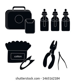 Vector illustration of e-cig and trendy logo. Collection of e-cig and electronic stock symbol for web.