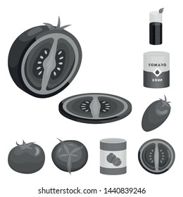 Vector illustration of eco and agriculture sign. Collection of eco and delicious stock symbol for web.