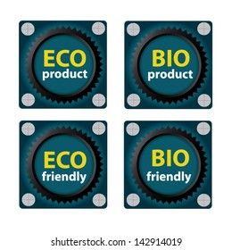 Vector illustration: Eco and Bio product,friendly Sign.