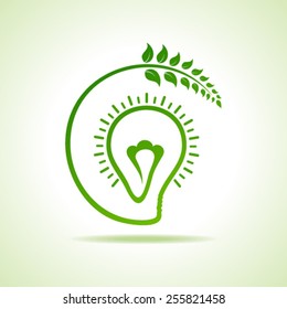 Vector Illustration of Eco bulb design 