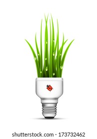 Vector illustration of Eco concept with bulb.