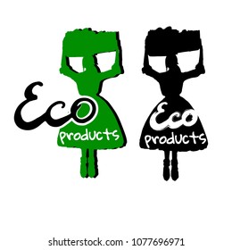 Vector illustration eco girl
