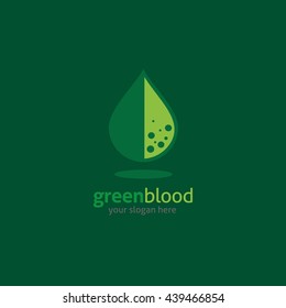 vector illustration of eco green logo design template. flat style