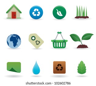 Vector illustration of eco icons.