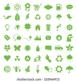 Vector illustration of eco icons.