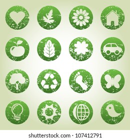 Vector illustration of eco icons.