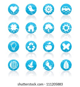 Vector illustration of eco icons.