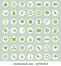 Vector illustration of eco icons.