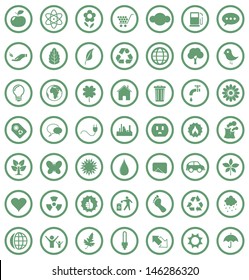 Vector illustration of eco icons.