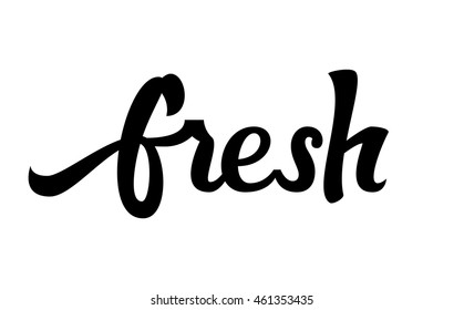 Vector illustration eco modern brush calligraphy. Handwritten ink lettering for ecology nature design farm market, vegan store, stickers, banners, cards.