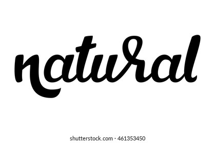 Vector illustration eco modern brush calligraphy. Handwritten ink lettering for ecology nature design farm market, vegan store, stickers, banners, cards.