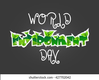 Vector illustration, eco poster,eco banner or eco card for world environment day.