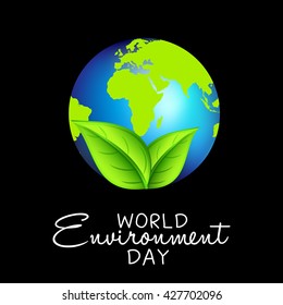 Vector illustration, eco poster,eco banner or eco card for world environment day.