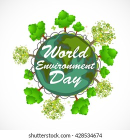 Vector illustration, eco poster,eco banner or eco card for world environment day.