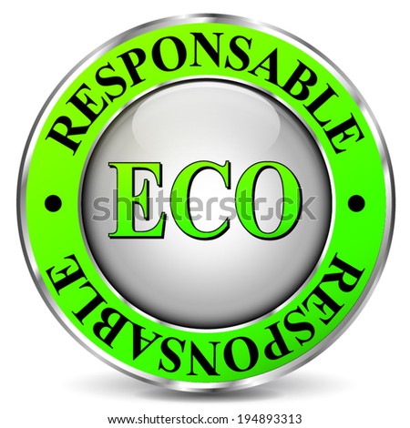 Vector illustration of eco-friendly icon on white background