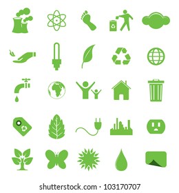 Vector illustration of ecologic icons.