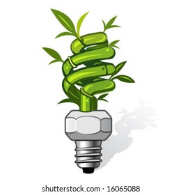 vector illustration of an ecological lamp. Can be used for eco related concepts. PATH included