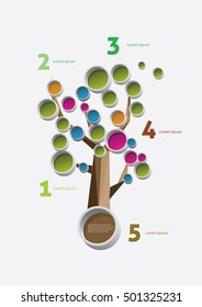 Concepto ecológico de ilustración vectorial - árbol abstracto