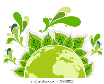 vector illustration of ecology concept background