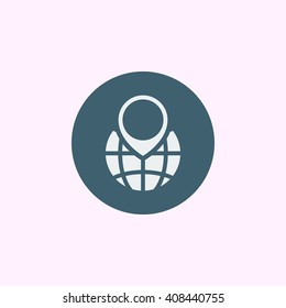 Vector illustration of ecology globe icon. Premium quality web icon