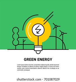 Vector illustration of ecology problem and green energy. Design 