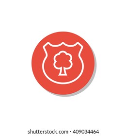 Vector illustration of ecology shield icon. Premium quality web icon