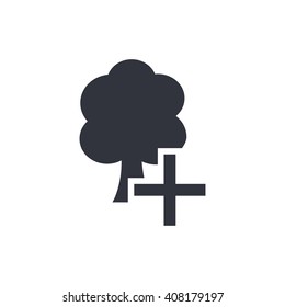 Vector illustration of ecology tree icon. Premium quality web icon