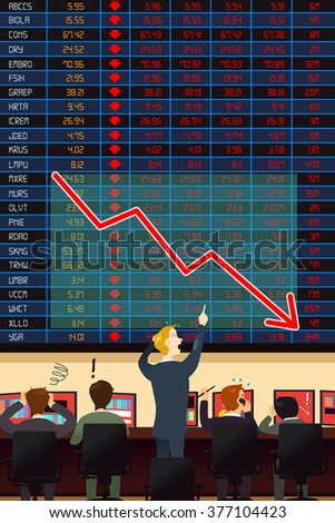 A vector illustration of  economic crisis concept