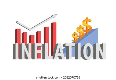 Vector illustration of economical inflation concept