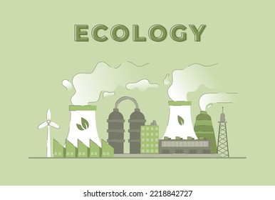 Vector illustration of eco-plants banner. 
