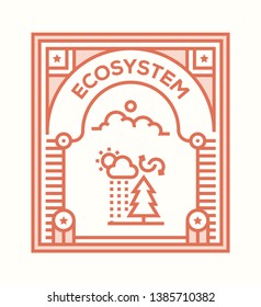 VECTOR ILLUSTRATION OF ECOSYSTEM ICON CONCEPT