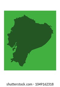 vector illustration of Ecuador map 