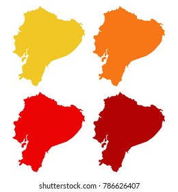 vector illustration of Ecuador maps