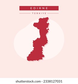 Vector illustration vector of Edirne map Turkey