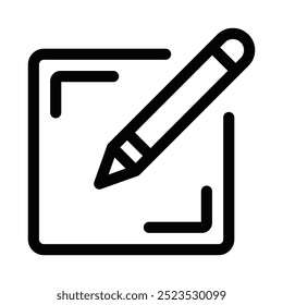 Vector illustration of an edit document icon, symbolizing writing, editing, and creating digital content. Editable stroke.