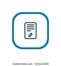 Vector illustration of edit icon line. Beautiful office element also can be used as writing icon element.