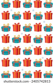 Vector illustration editable cute  gifts gift pack or wall pattern template 