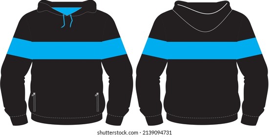 Vektorgrafik-Editierbarer Hoodie-Vektorgrafik, Sportbekleidungskatalog, Digital Bekleidung Editierbarer Vektorgrafik, Streetwear-Vektorkleidung, Hoodie-Modell