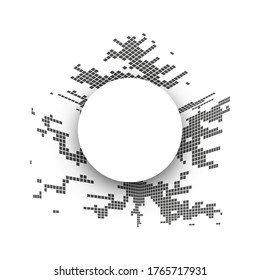The vector illustration of the editable layout of banner design templates. Abstract big data visualization concept backgrounds with cubes.