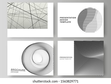 The vector illustration of the editable layout of the presentation slides design business templates. Geometric abstract background, futuristic science and technology concept for minimalistic design.