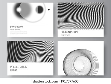 The vector illustration of the editable layout of the presentation slides design business templates. Geometric abstract background, futuristic science and technology concept for minimalistic design.