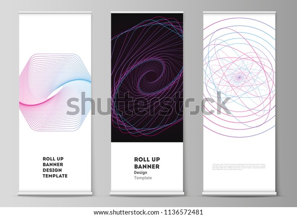 Vector Illustration Editable Layout Roll Banner Stock Vector (Royalty ...