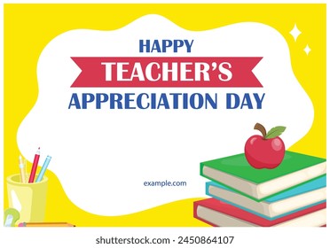 Vector illustration editable teacher appreciation day post banner template