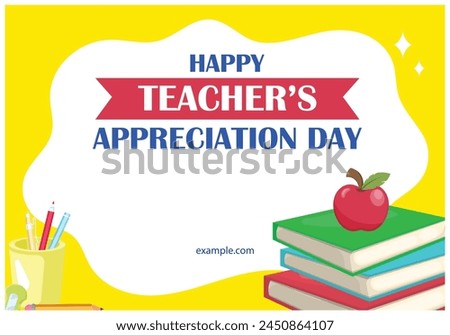 Vector illustration editable teacher appreciation day post banner template