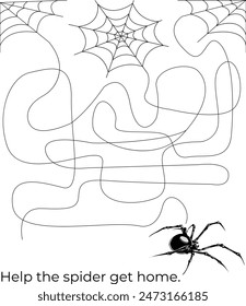 Vector Illustration of Education Activity Game for Children with Insect Character