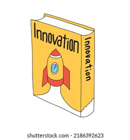 Vektorgrafik des Bildungskonzepts. Innovationsbuch
