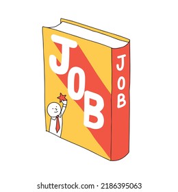Ilustración vectorial del concepto educativo. Libro de trabajo.