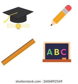 Vector illustration Education Essentials Icons Set